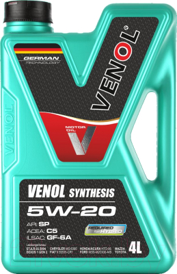 Моторное масло Venol Synthesis 5W20 SP C5 GF-6A (4л)