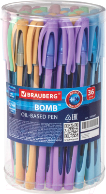 Набор шариковых ручек Brauberg Bomb GT Pastel / 880412 (36шт)