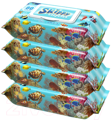 Влажные салфетки детские Skippy Aqua (320шт)