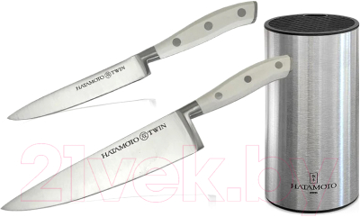 Набор ножей Hatamoto HN-0127 (с подставкой)