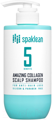 Шампунь для волос Spaklean Amazing Collagen Scalp Shampoo (500мл)