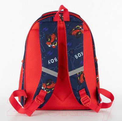 Детский рюкзак Ecotope +пенал / 380-2020-BCL (синий/красный)