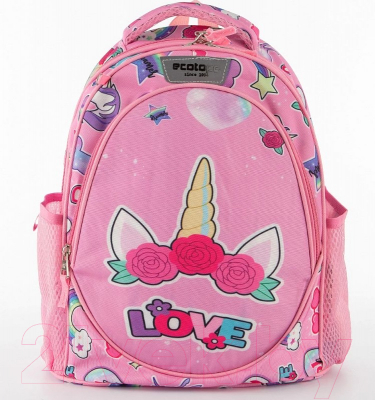 Детский рюкзак Ecotope +пенал / 380-2020-LPK (розовый)