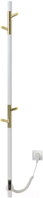 Полотенцесушитель электрический Gloss & Reiter Primum E2.L.15x140.H4 (белый/золото,таймер)