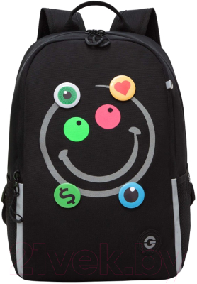 Школьный рюкзак Grizzly RB-351-8 (черный/серый)