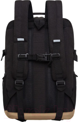 Школьный рюкзак Grizzly RB-357-1 (черный/коричневый)