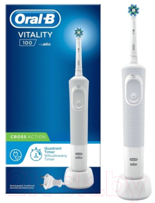 Электрическая зубная щетка Oral-B Vitality 100 CrossAction (белый)