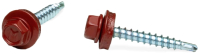 Саморез ЕКТ Кровельный с резиновой прокладкой 4.8x70 сверло PT1 / V022911 (1250шт, красно-коричневый) - 
