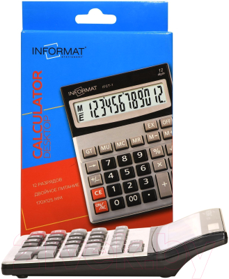Калькулятор inФормат IFCT-1 (серебристый/черный)