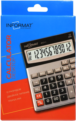 Калькулятор inФормат IFCT-1 (серебристый/черный)