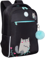 Школьный рюкзак Grizzly RG-367-3 (черный) - 
