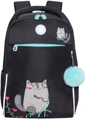 Школьный рюкзак Grizzly RG-367-3 (черный)