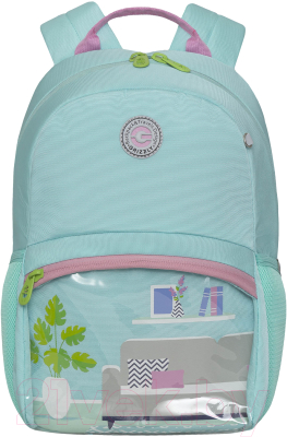 Школьный рюкзак Grizzly RO-370-1 (мятный)