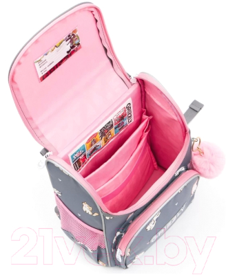 Школьный рюкзак Grizzly RAm-384-9 (серый)
