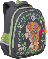 Школьный рюкзак Grizzly RAz-386-3 (серый) - 
