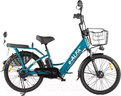 Электровелосипед Green City City e-ALFA New (сине-серый матовый)