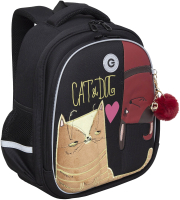 Школьный рюкзак Grizzly RAz-386-9 (черный) - 