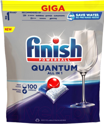 Таблетки для посудомоечных машин Finish Quantum