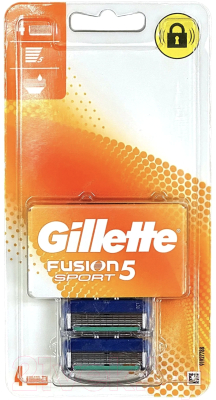 Набор сменных кассет Gillette Fusion Sport (4шт)