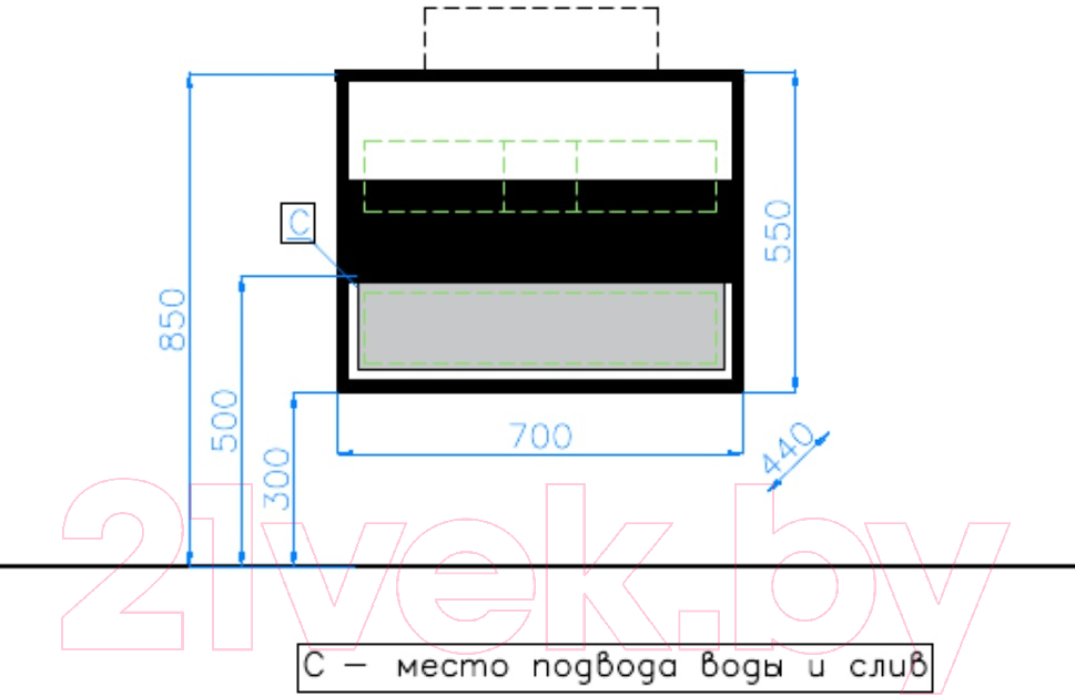 Тумба под умывальник Style Line Амстердам 70