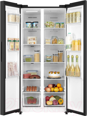 Холодильник с морозильником Korting KNFS 83177 N
