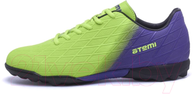 Бутсы футбольные Atemi Turf SBA-005 (ярко-салатовый/фиолетовый, р-р 42)