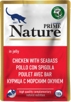 

Влажный корм для кошек Prime Nature, В желе курица с морским окунем