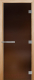 Стеклянная дверь для бани/сауны Doorwood Эталон 190x70 (бронза матовая) - 