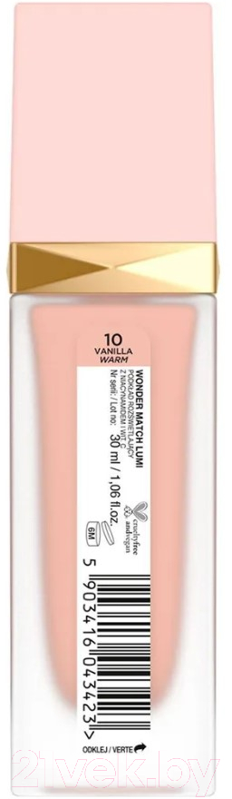Тональный крем Eveline Cosmetics Wonder Match Lumi №10 Vanilla (30мл) — фото 3