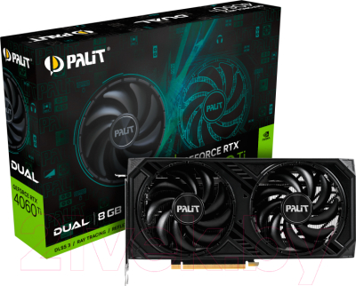 Видеокарта Palit GeForce RTX 4060 Ti Dual 8GB GDDR6 (NE6406T019P1-1060D)