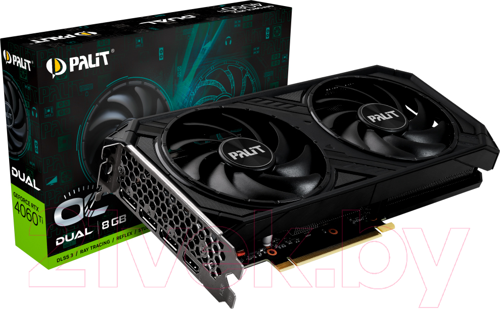 Видеокарта Palit GeForce RTX 4060 Ti Dual OC 8GB GDDR6 (NE6406TT19P1-1060D)