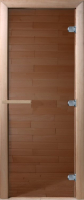 Стеклянная дверь для бани/сауны Doorwood Теплый день 190x60 (коробка осина) - 