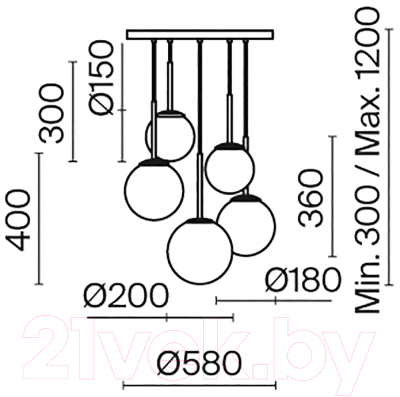 Потолочный светильник Maytoni Basic form MOD321PL-05W