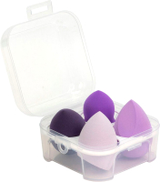 Набор спонжей для макияжа Kristaller KG-012 (4шт, фиолетовый) - 