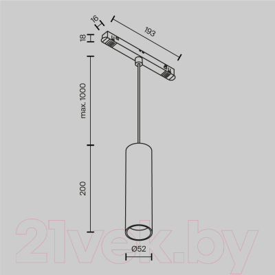 Трековый светильник Maytoni Focus LED TR041-2-12W3K-B