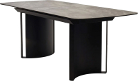 Обеденный стол M-City Rasmus 160 KL-80 / 626M04967 (серый мрамор/итальянская керамика/черный) - 