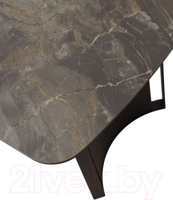 Обеденный стол M-City Rasmus 160 KL-80 / 626M04967 (серый мрамор/итальянская керамика/черный)