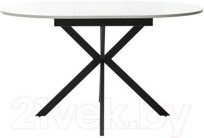 Обеденный стол M-City Вега D110 раскладной / 464M05348 (белый/черный)