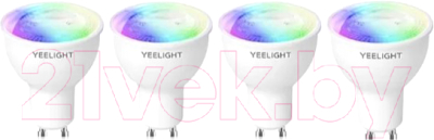 Набор умных ламп Yeelight GU10 Smart Bulb Multicolor / YGYC0120004WTEU (4шт)