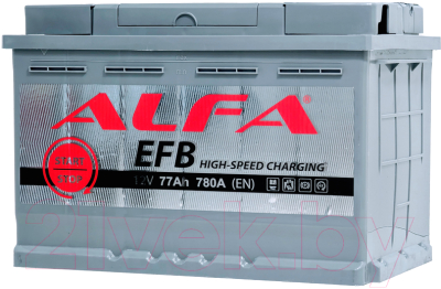 Автомобильный аккумулятор ALFA battery EFB 77 R (77 А/ч)