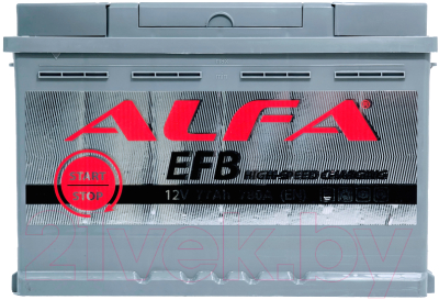 Автомобильный аккумулятор ALFA battery EFB 77 R (77 А/ч)