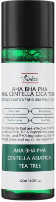 Изображение товара Тонер для лица Thinkco С AHA BHA PHA кислотами и центеллой для проблемной кожи (120мл)