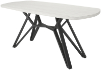 Обеденный стол Дабер 002 / С2.16.2.1 (опора металл черный/древесина белая) - 