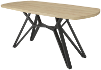 Обеденный стол Дабер 002 / С2.16.2.9 (опора металл черный/гикори натуральный) - 