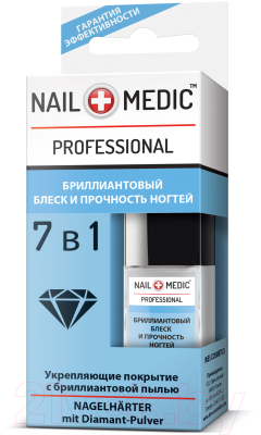 Лак для укрепления ногтей Ines Nail Medic Бриллиантовый блеск и прочность ногтей (10мл)