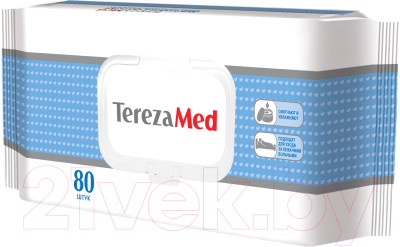 Влажные салфетки для интимной гигиены Tereza Med с Кремовым эффектом (80шт)