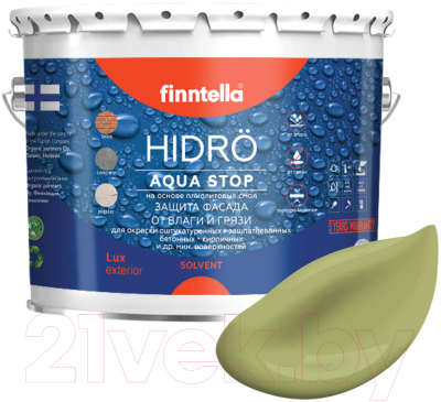 Краска Finntella Hidro Metsa / F-14-1-3-FL032 (2.7л, зеленый)