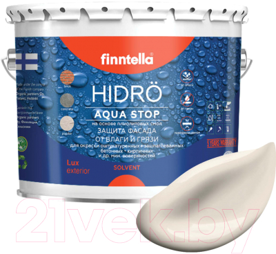 Краска Finntella Hidro Samppanja / F-14-1-3-FL092 (2.7л, светло-бежевый)