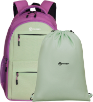 Школьный рюкзак Torber Class X / T2602-23-Gr-P (розовый/салатовый) - 