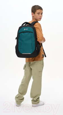 Школьный рюкзак Torber Class X / T9355-23-Bl (черный/зеленый)